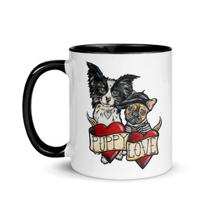 Open image in slideshow, PUPPY LOVE - CERAMIC MUG (MORE COLORS AVAIL.)
