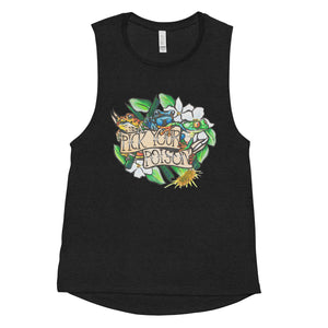 Open image in slideshow, PICK YOUR POISON - WOMEN&#39;S MUSCLE TANK (MORE COLORS AVAIL.)
