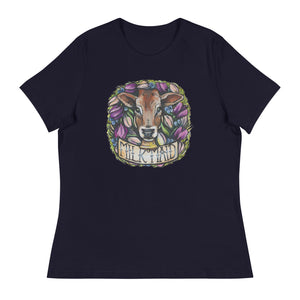 Open image in slideshow, MILK MAID - WOMEN&#39;S RELAXED TEE (MORE COLORS AVAIL.)
