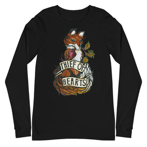 Open image in slideshow, THIEF OF HEARTS - ADULT UNISEX LONG SLEEVE TEE (MORE COLORS AVAIL.)
