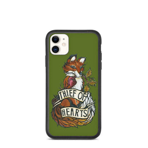 Open image in slideshow, THIEF OF HEARTS - BIODEGRADABLE iPHONE CASE (MORE COLORS AVAIL.)
