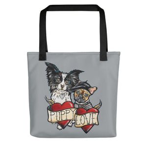 Open image in slideshow, PUPPY LOVE - TOTE (MORE COLORS AVAIL.)
