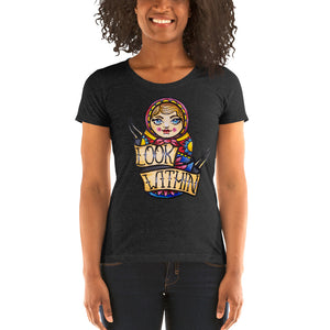 Open image in slideshow, LOOK WITHIN - WOMEN&#39;S FITTED TEE (MORE COLORS AVAIL.)
