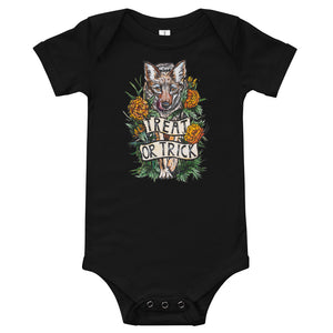 Open image in slideshow, TREAT OR TRICK - ONESIE 3-24 MO&#39;S (MORE COLORS AVAIL.)
