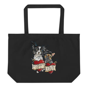 Open image in slideshow, PUPPY LOVE - ORGANIC TOTE (2 COLORS)
